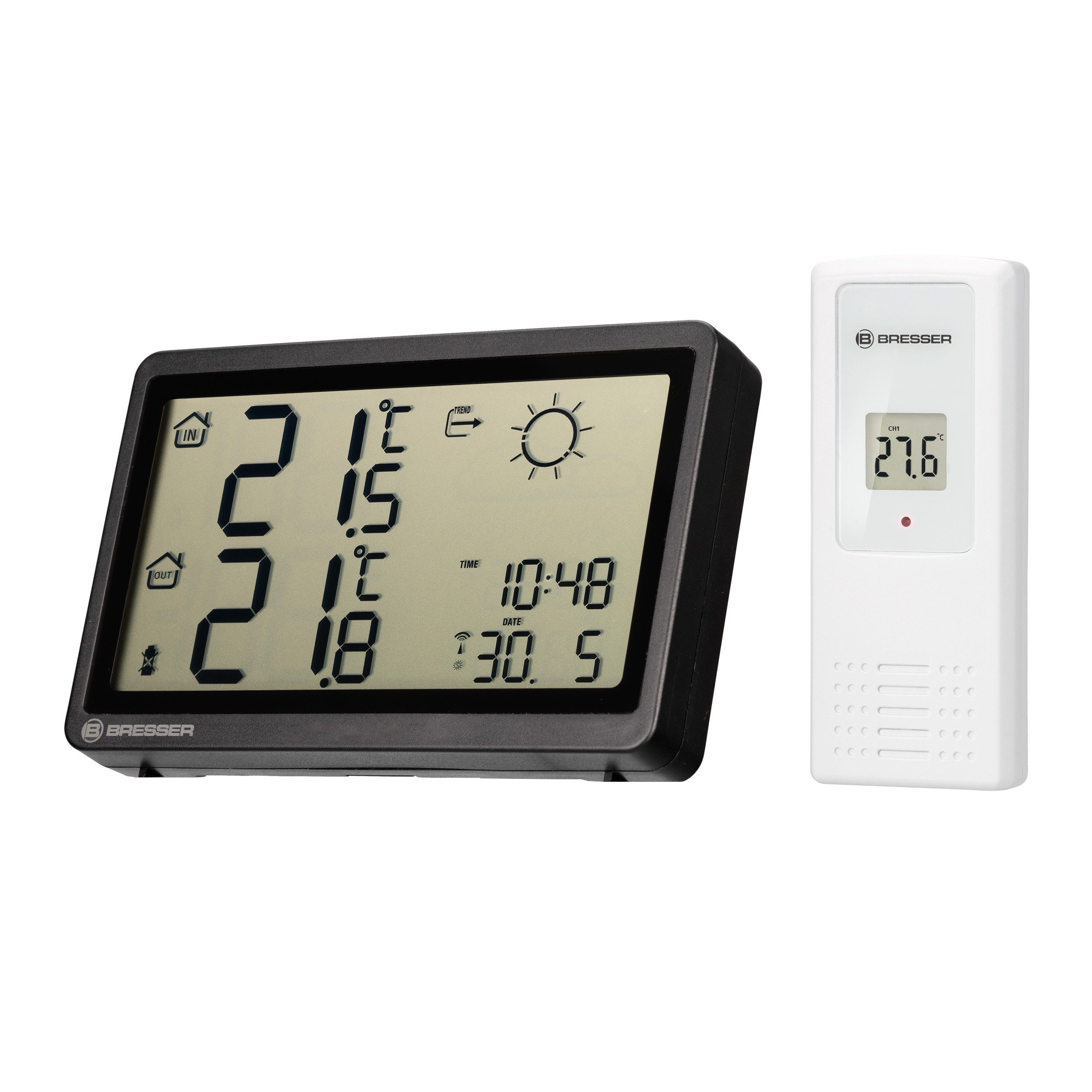 Funkwetterstation BRESSER Funkwetterstation Meteo Temp HZ, schwarz