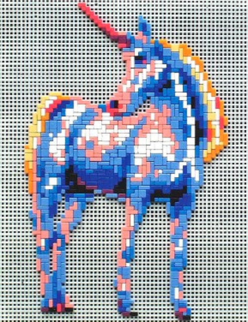 Stick it Steckpuzzle Einhorn 4 in 1, 1200 Puzzleteile, Bildgröße je 26 x 33 cm