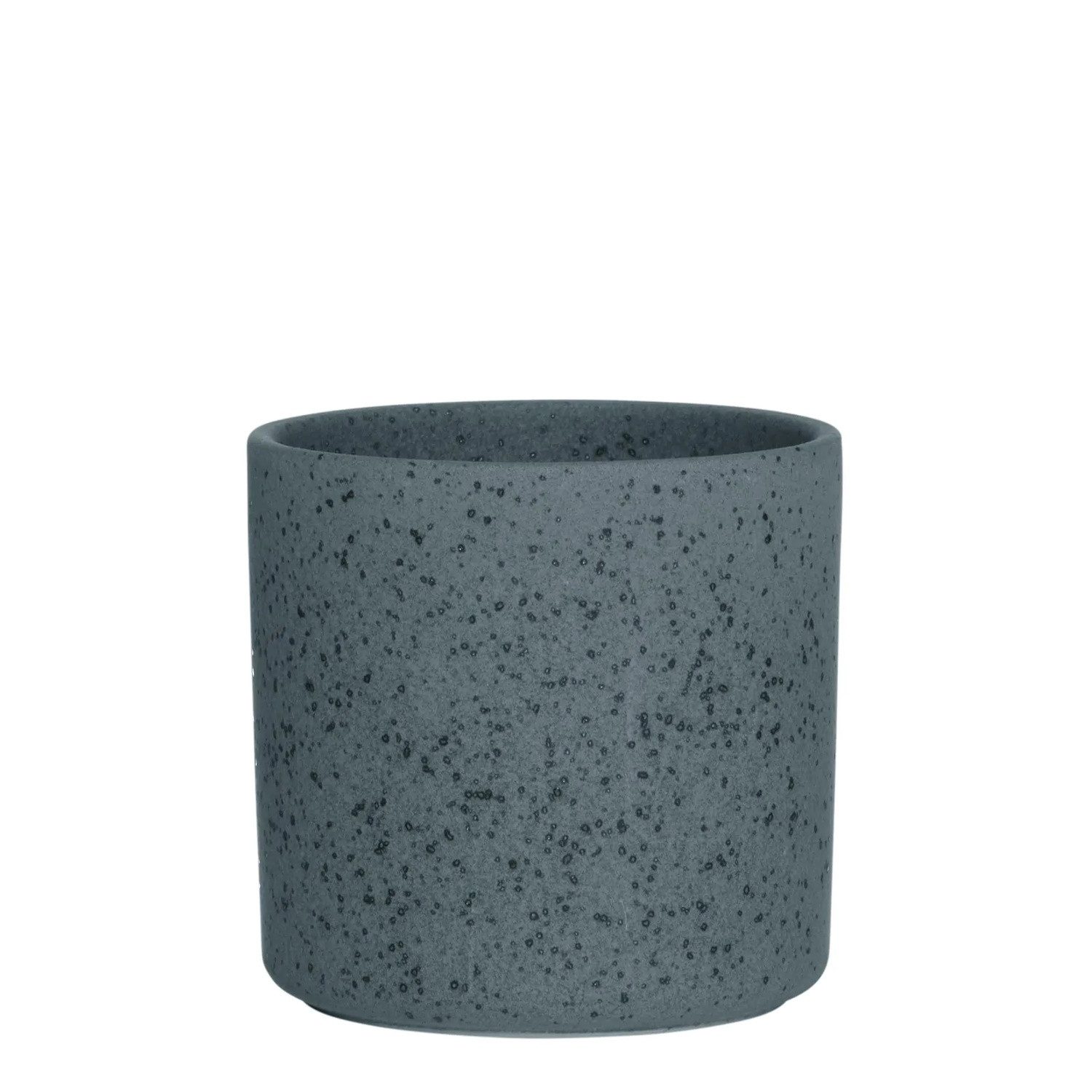 Hakbijl Glass Blumentopf Keramiktöpfe, Höhe: 13cm, Farbe: Schwarz, Motiv: Gesprenkelt