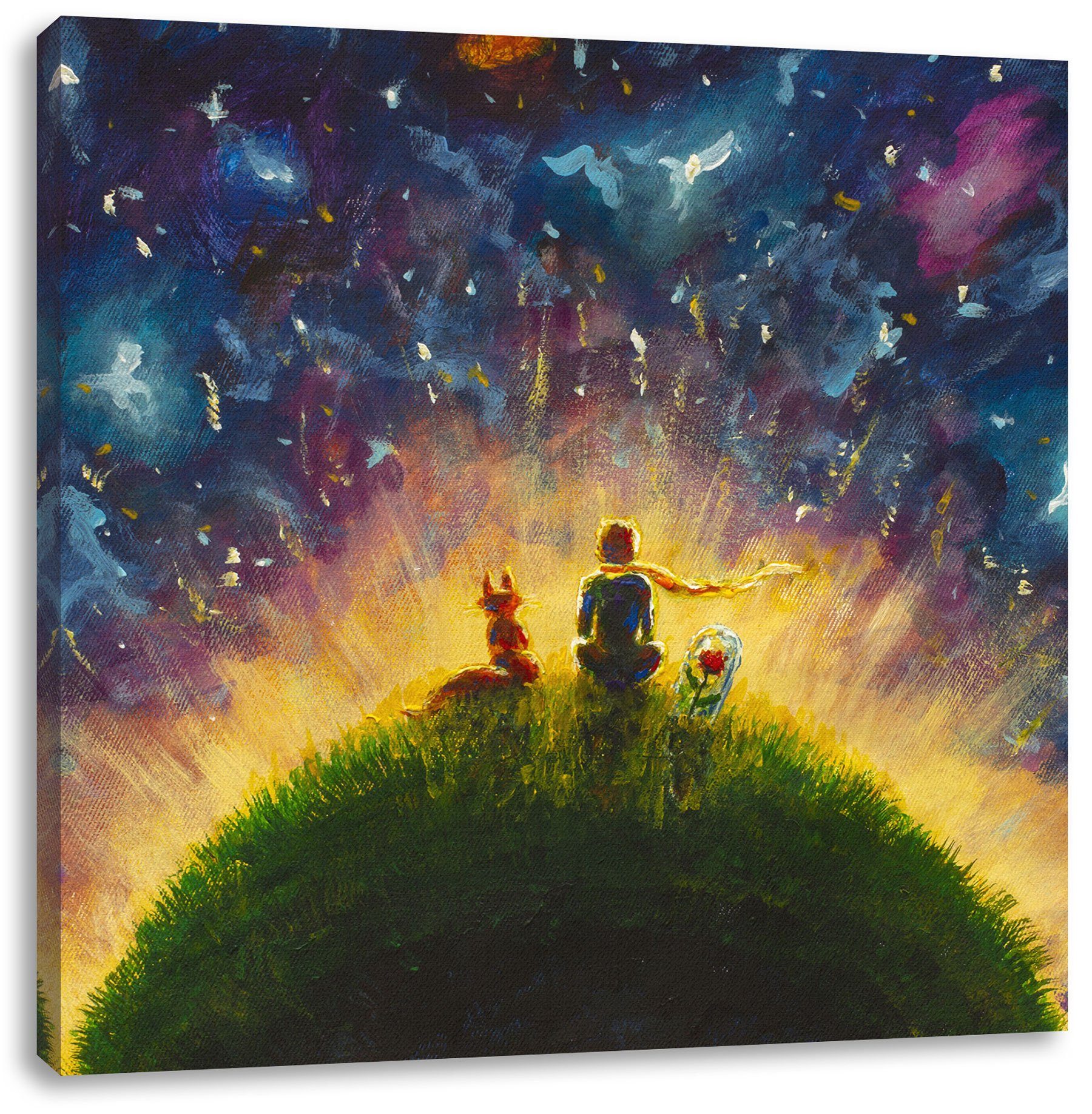 Pixxprint Leinwandbild Ölgemälde "Der kleine Prinz", Ölgemälde "Der kleine günstig online kaufen