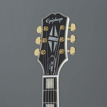Epiphone E-Gitarre, Les Paul Custom Alpine White Lefthand - E-Gitarre für Linkshänder