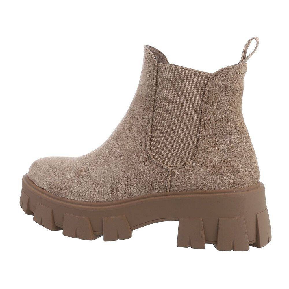 Damen Chelsea Freizeit Plateaustiefelette
