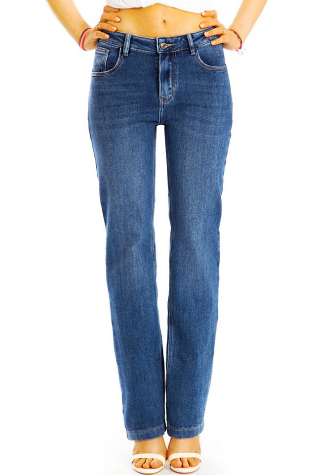 be styled Gerade Jeans Medium waist gerade geschnittene Jeans bequem - Damen - j16k-4 mit Stretch-Anteil