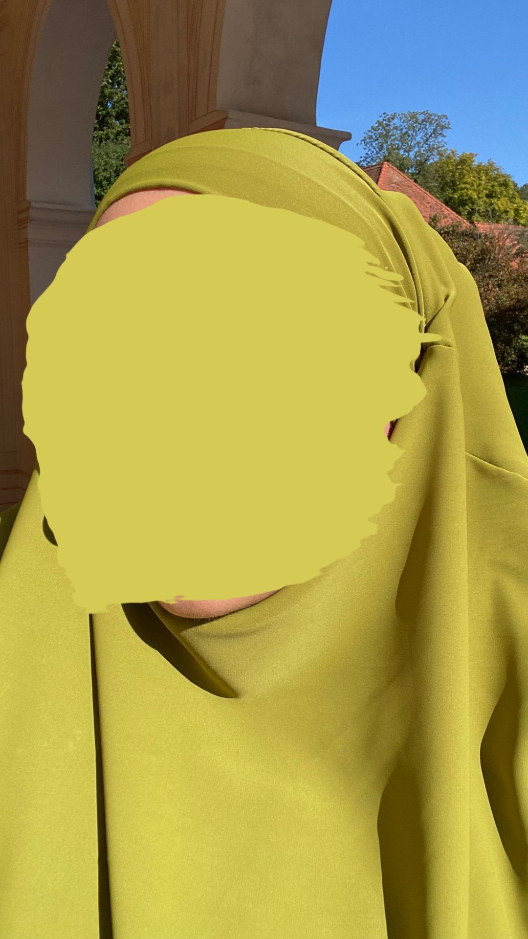 zweilagig Kopftuch zweilagig aus Khimar Niqabfunktion Olive HIJABIFY Seide, Khimar Medina mit