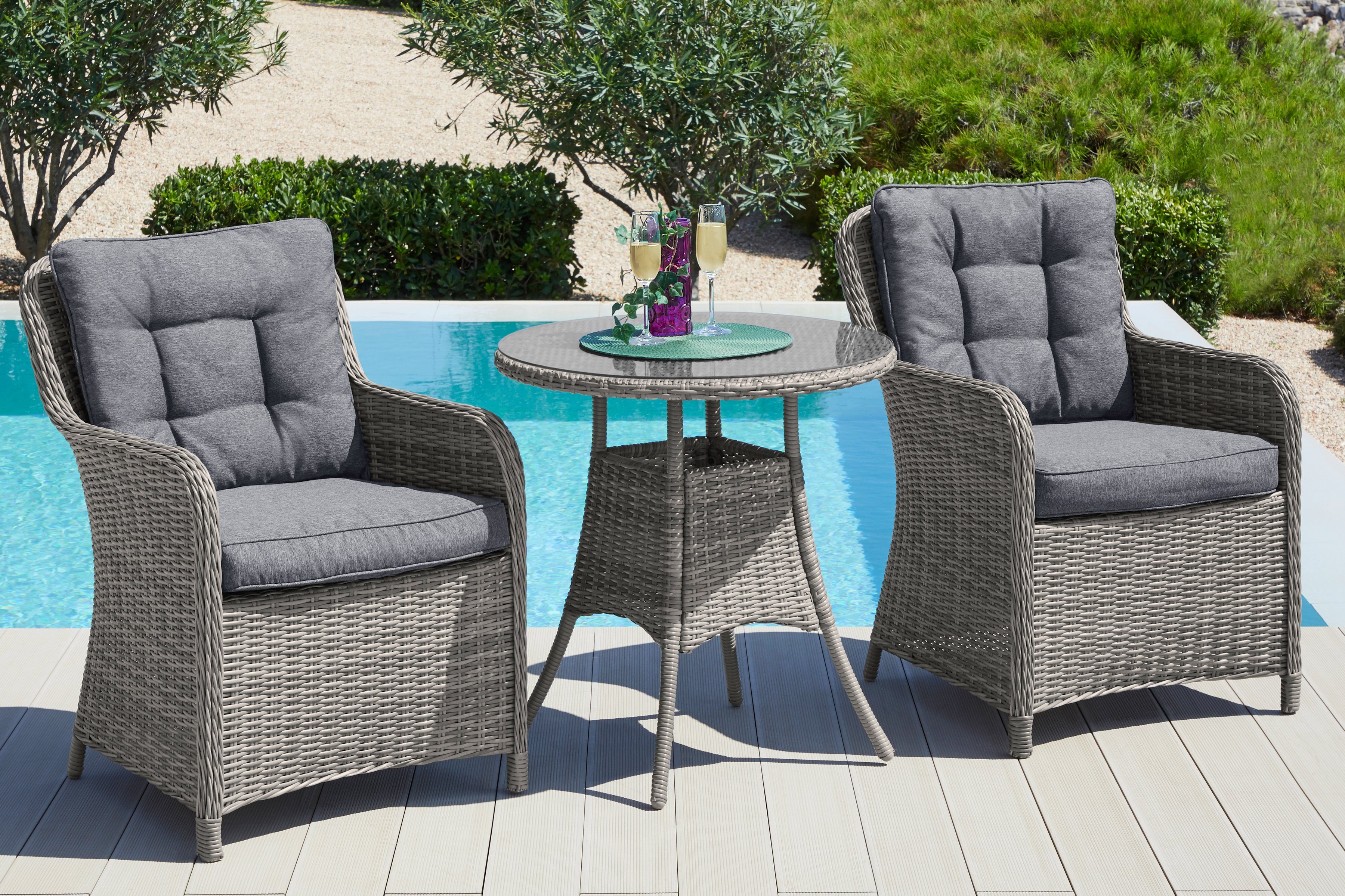 KONIFERA Gartenmöbelset »Menorca«, Balkonset für 2 Personen geeigent