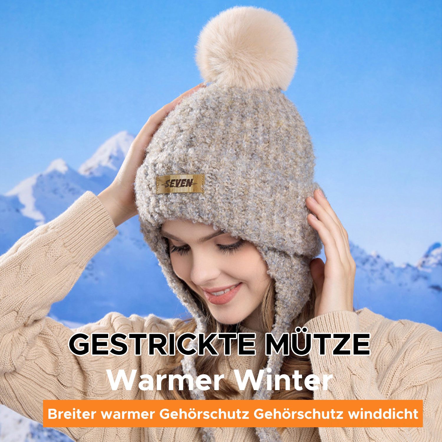 Refttenw Beanie Plüsch Strickmütze, Kälteschutz Plüschmütze, günstig online kaufen