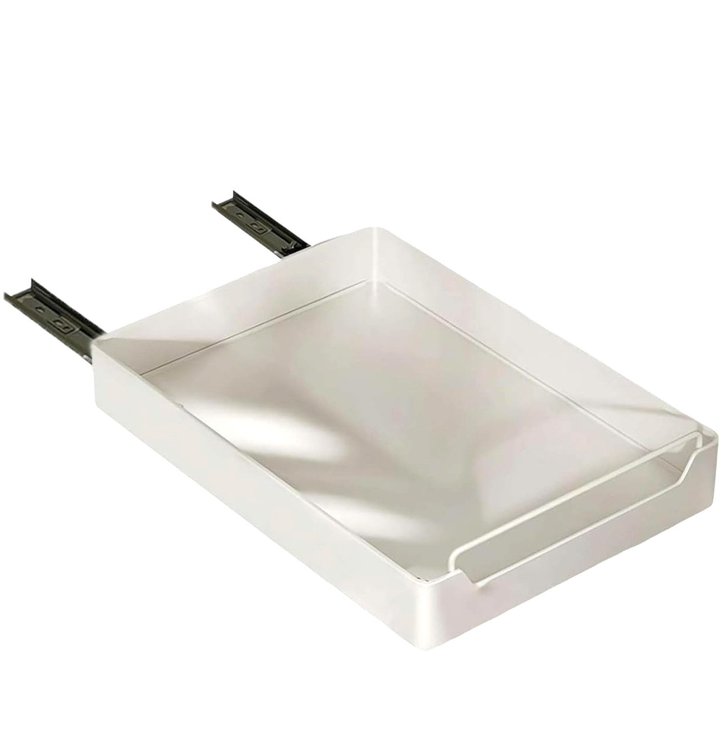 Rhein Beleuchtung Schublade Schrank-Schubladen ohne Bohren, Teleskopschublade, Schublade küche (Maße: 40 x 43 x 7 cm, geeignet für Küche, Badezimmer, Wohnzimmer), Kohlenstoffstahl, mit Griff für einfaches Ein- und Ausräumen