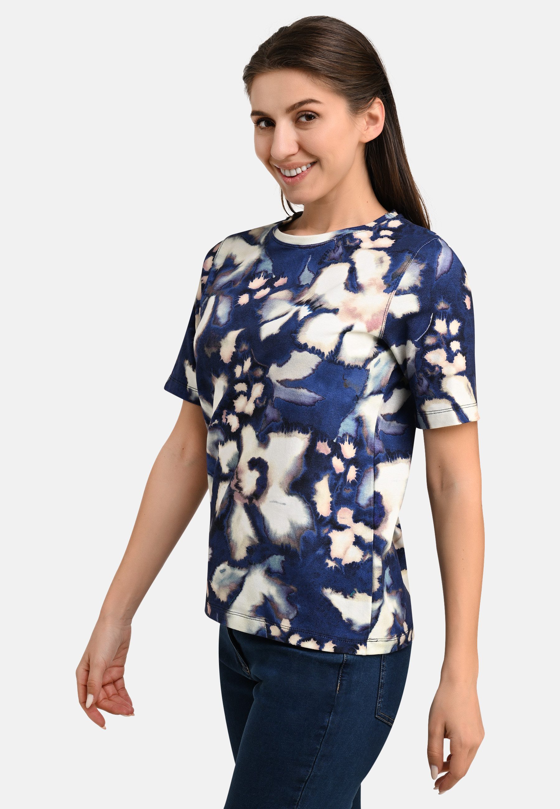BICALLA T-Shirt Shirt mit Batik-Blumen-Print in günstig online kaufen