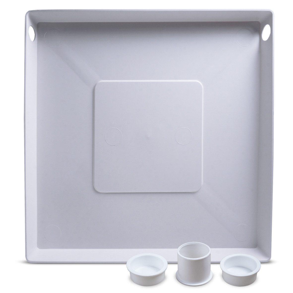 VIOKS Waschmaschinenuntergestell Bodenwanne Wanne Auffangbehälter 665 x 665 mm, für Waschmaschine Spülmaschine