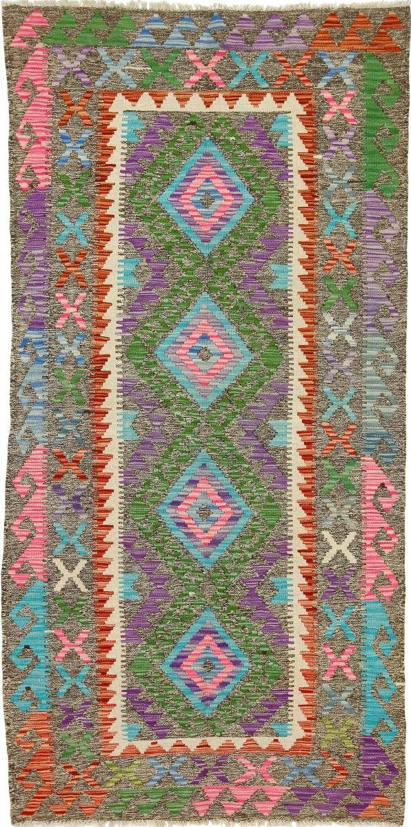 Orientteppich Kelim Afghan Heritage 102x200 Handgewebter Moderner Orientteppich, Nain Trading, rechteckig, Höhe: 3 mm