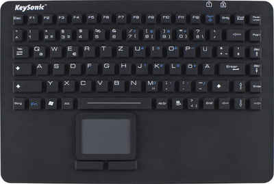 KEYSONIC »Keysonic KSK-5230IN - Wasserdichte Silikontastatur mit Touchpad« Tastatur