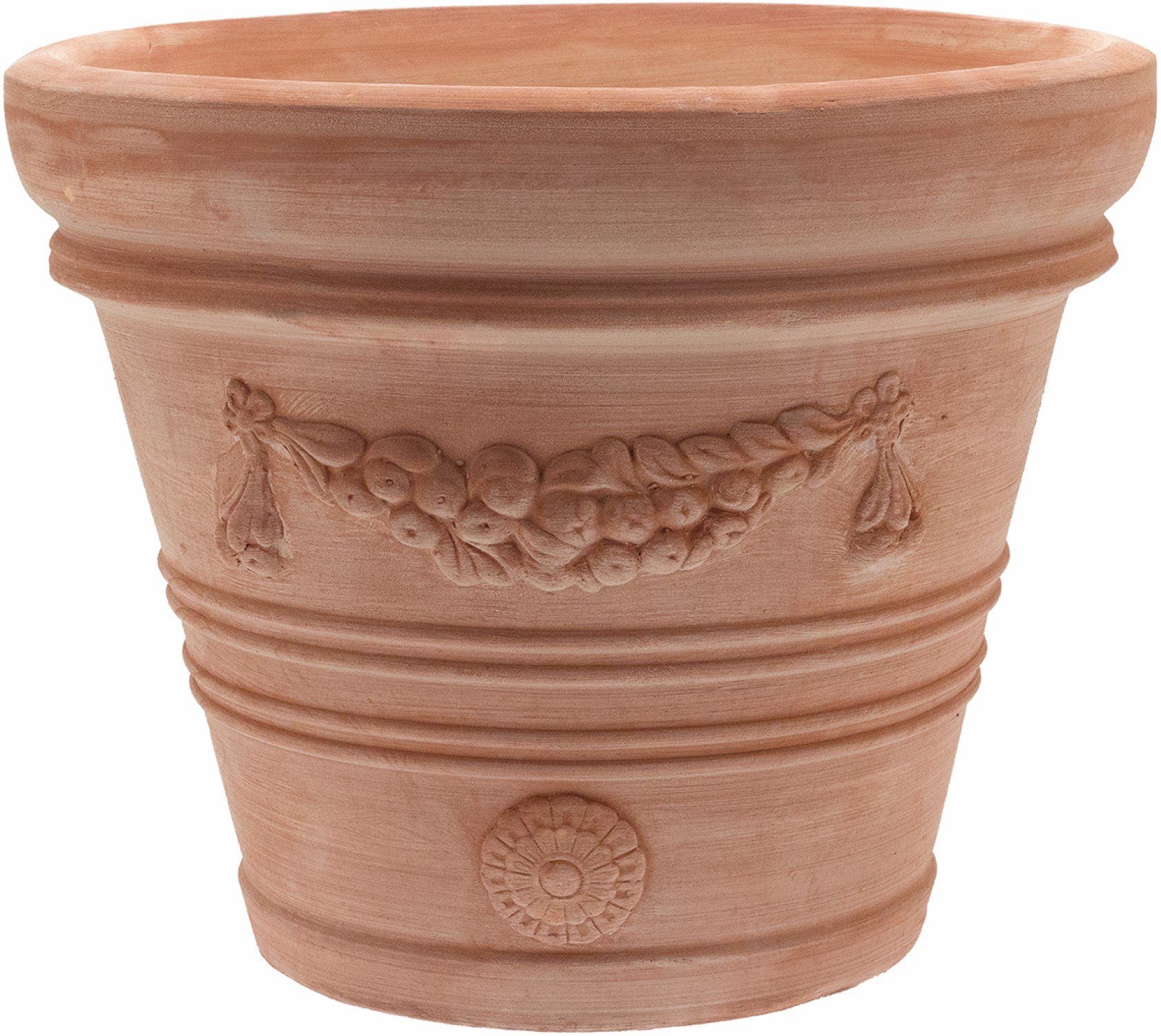 Teramico Pflanzkübel Terrakotta Modell "Doppio Bordo Festonato" 30cm