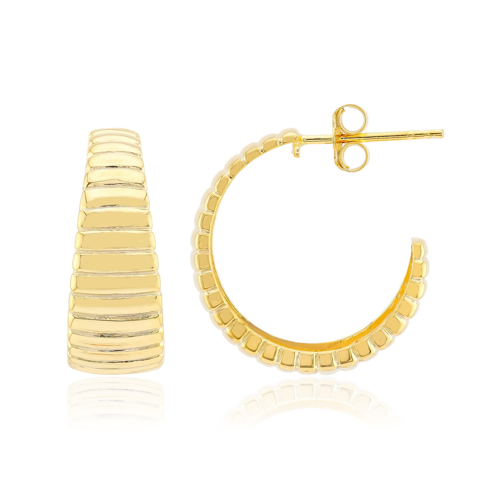 Cavill Ohrring-Set Cavill 925er Sterlingsilber vergoldete Creolen 21 mm Gold (2-tlg)