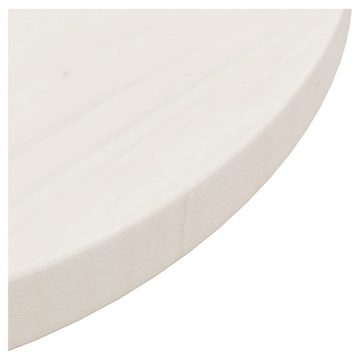 furnicato Tischplatte Weiß Ø40x2,5 cm Massivholz Kiefer (1 St)