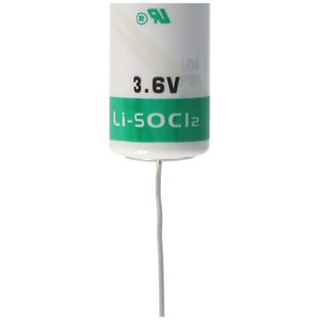 Saft SAFT LS14500CNA Lithium Batterie mit axialem Drahtanschluss Batterie, (3,6 V)