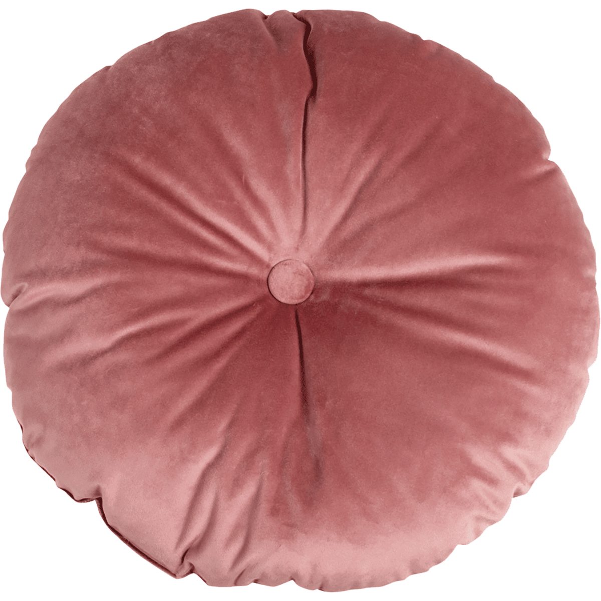 Dekokissen Rundes Samtkissen, rosa.
