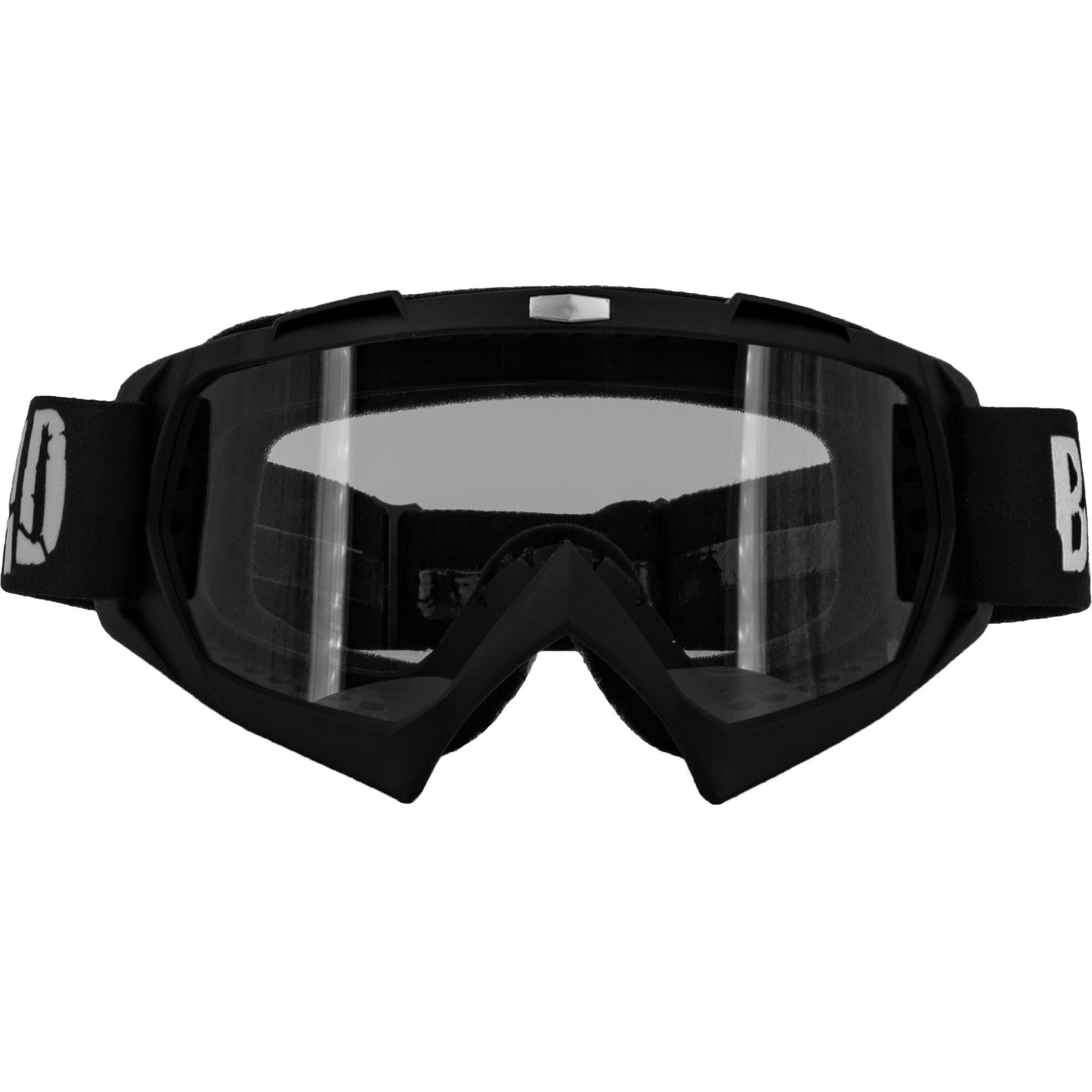 Broken Head Motorradbrille MX-2 Schwarz-Weiß, Silikonbeschichtung
