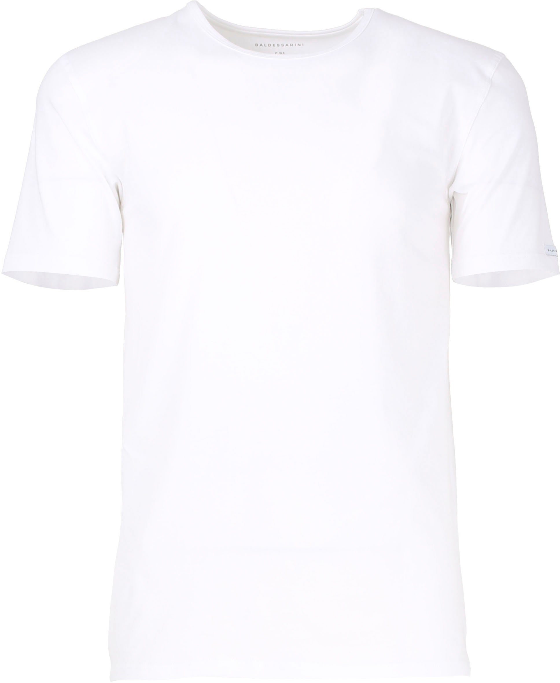 BALDESSARINI T-Shirt Shirt, 1/2, Rundhal weiß-hell-uni