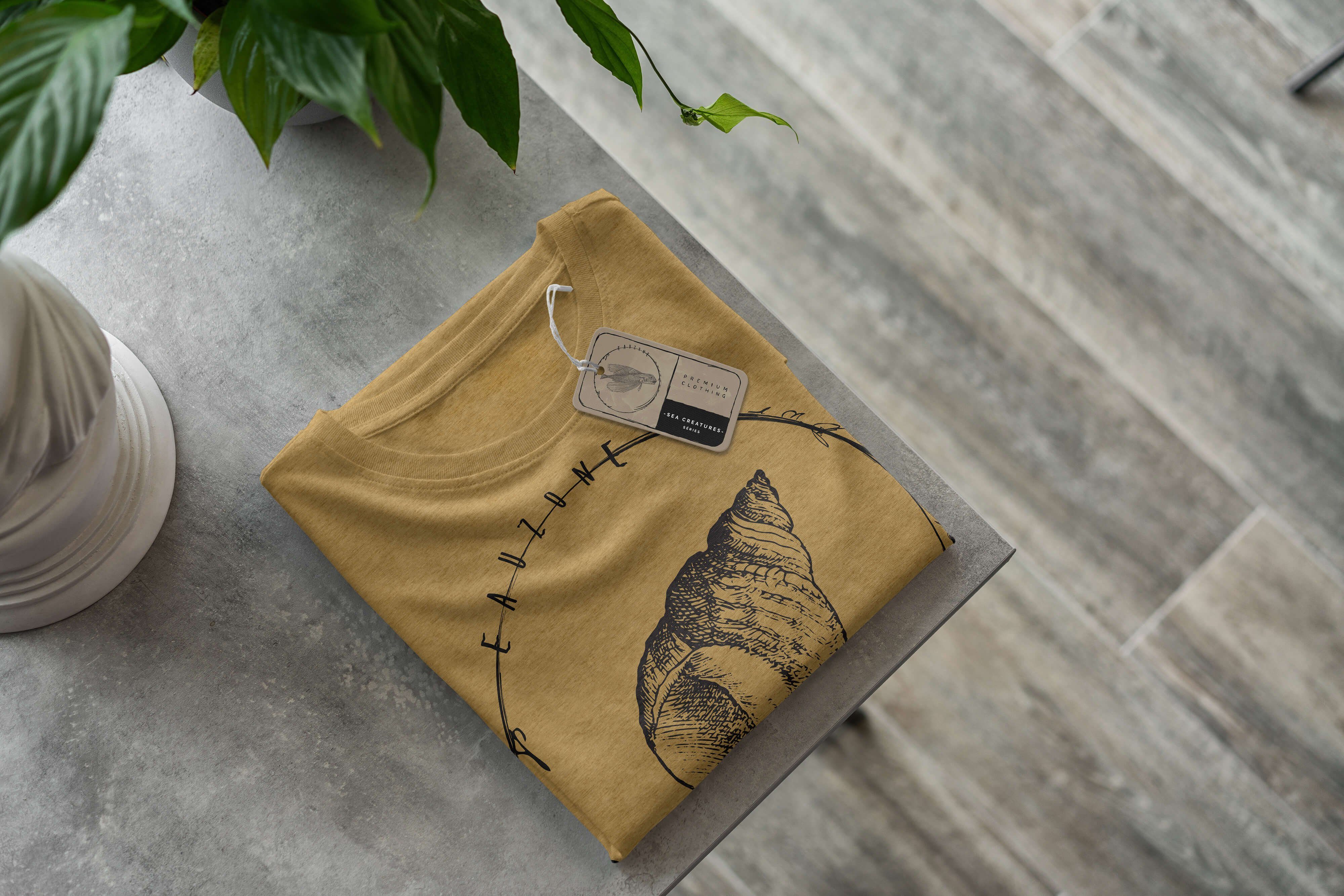 sportlicher Art Sinus - Sea Tiefsee und / Sea Antique Fische 025 feine T-Shirt Struktur T-Shirt Schnitt Serie: Gold Creatures,