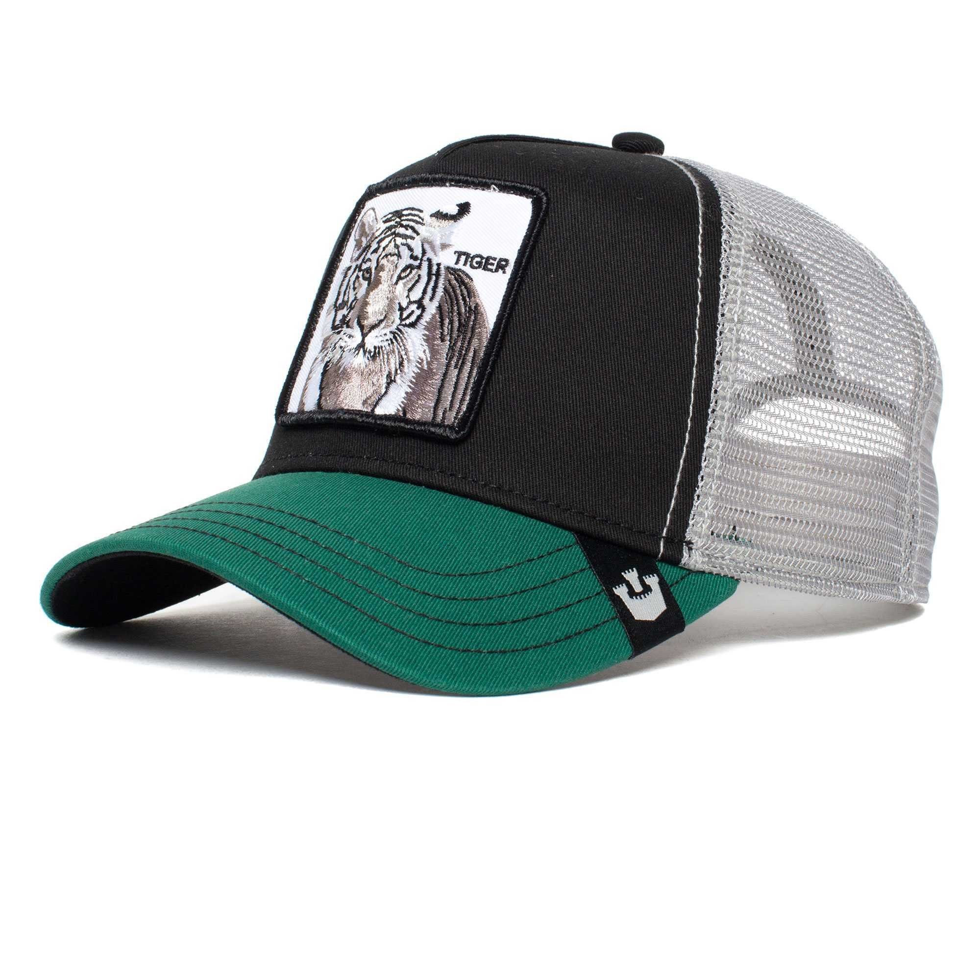 Cap Cap One Size Unisex Trucker - Tiger GOORIN Baseball Bros. Kappe, Frontpatch, black/green The White