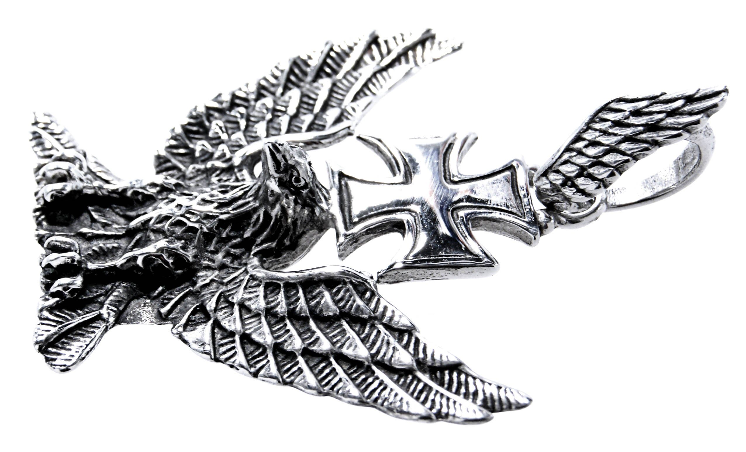 Kiss of Leather Kettenanhänger großer Adler Edelstahl aus