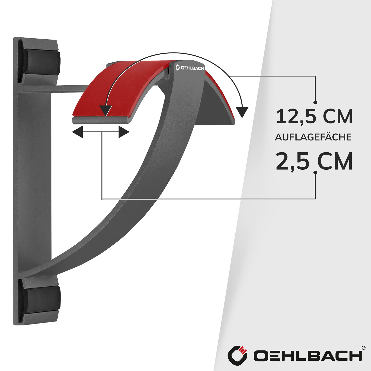 Oehlbach Kopfhörerständer Alu Style W1 Kopfhörer-Wandhalter aus Aluminium, (Stylisch, Vollmetall)