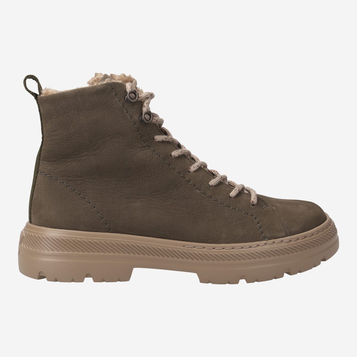 Paul Green 5287-024, Warmfutter, Boots in Grün für Damen Stiefel