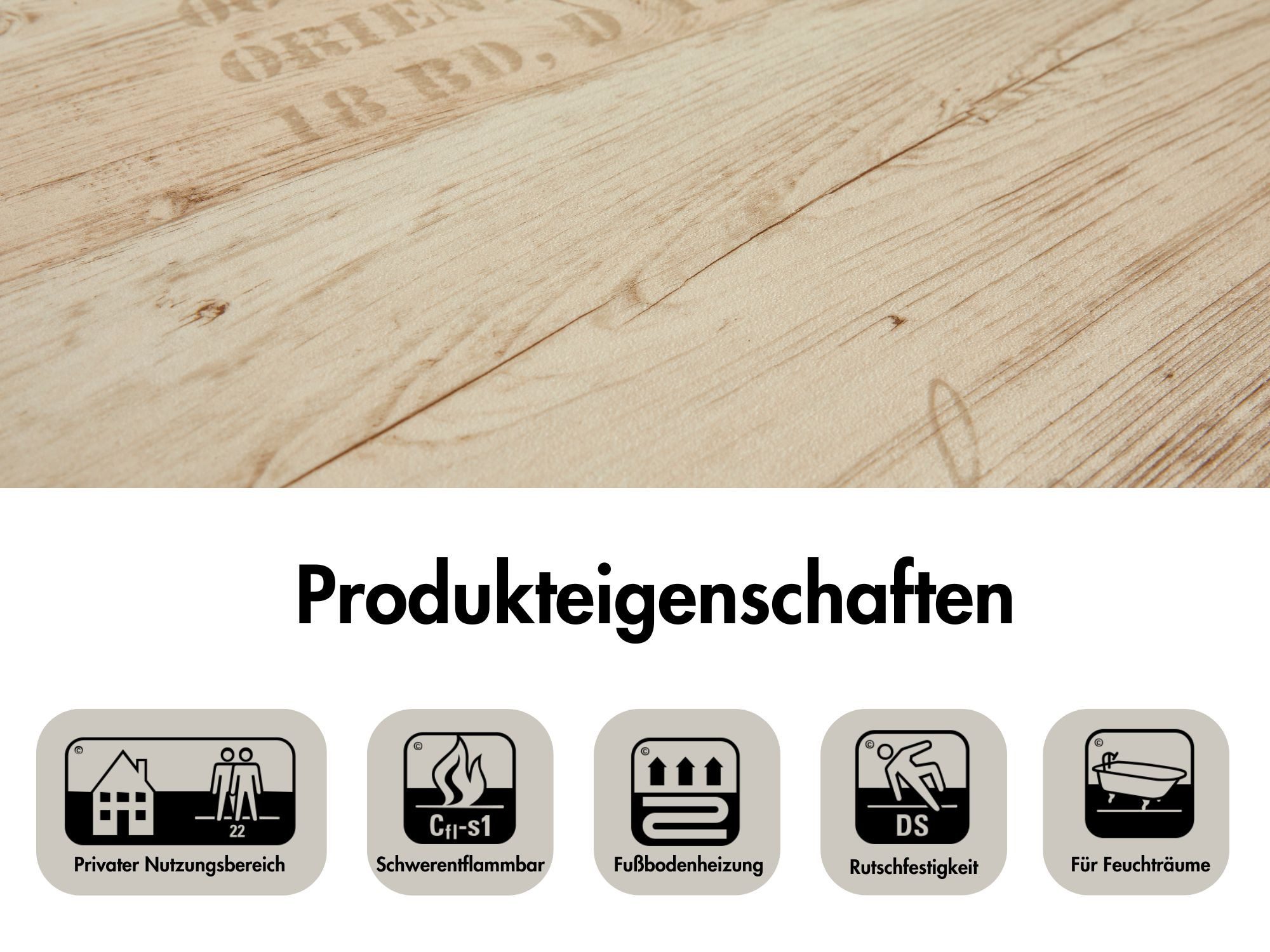 misento Vinylboden Silent in Holzoptik Vintage, trittschalldämmend, für Feuchtraum- und Privatbereiche, PVC Bodenbelag Meterware 200/400 cm breit, Stärke 2,8 mm – Bild 4 von 4