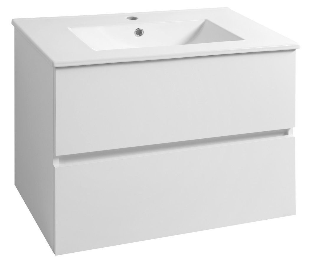 Aqualine Waschbeckenunterschrank PANEDA Unterschrank 74,5x55x45,2cm, Weiß Aqualine-PN275