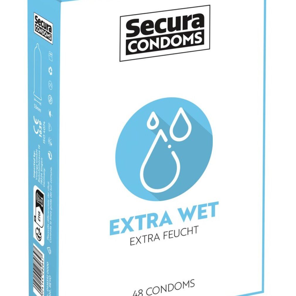 Secura Kondome Extra Wet 48er Box