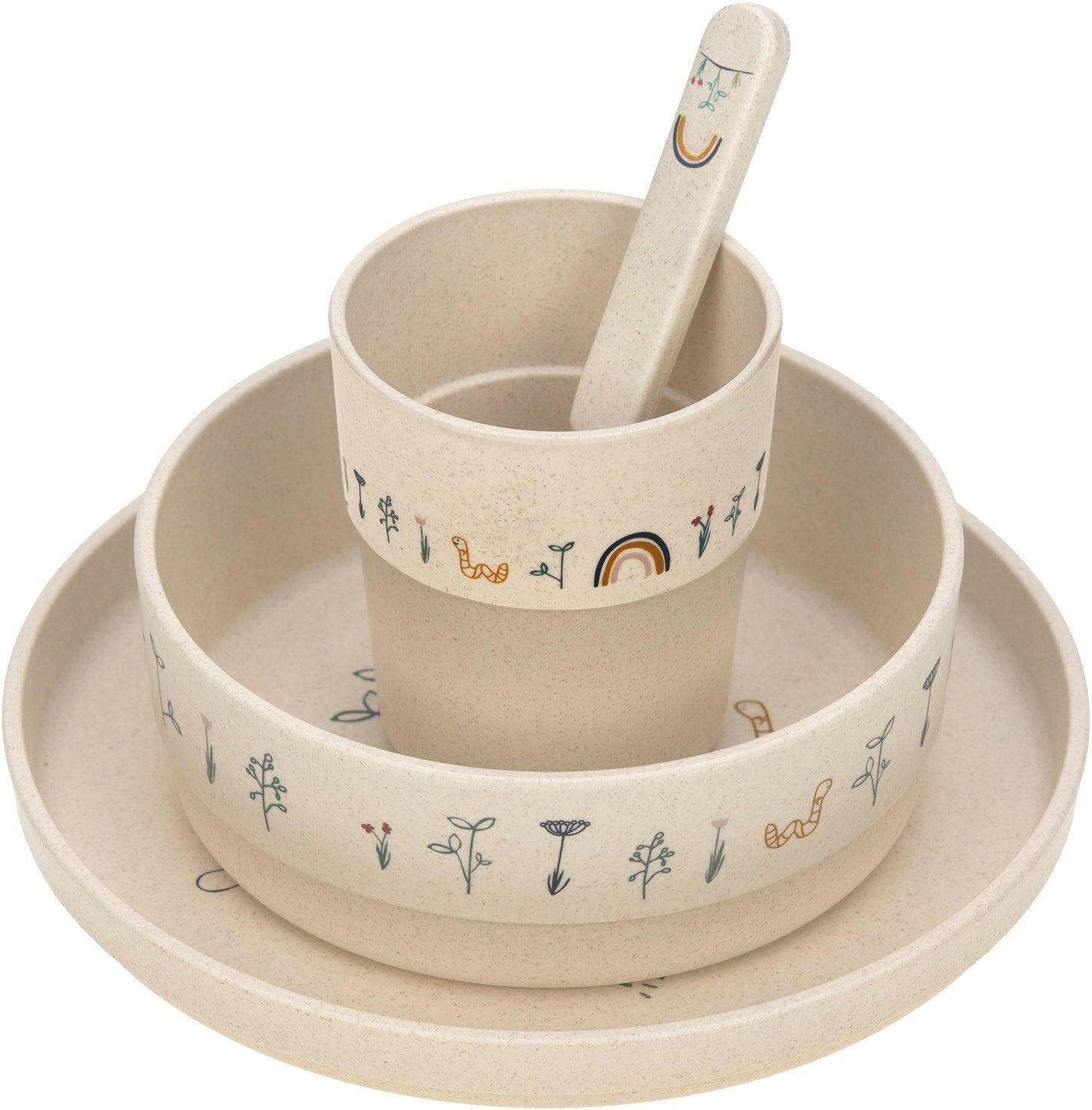 LÄSSIG Kindergeschirr-Set Garden Explorer (4-tlg), 1 Personen, Polypropylen