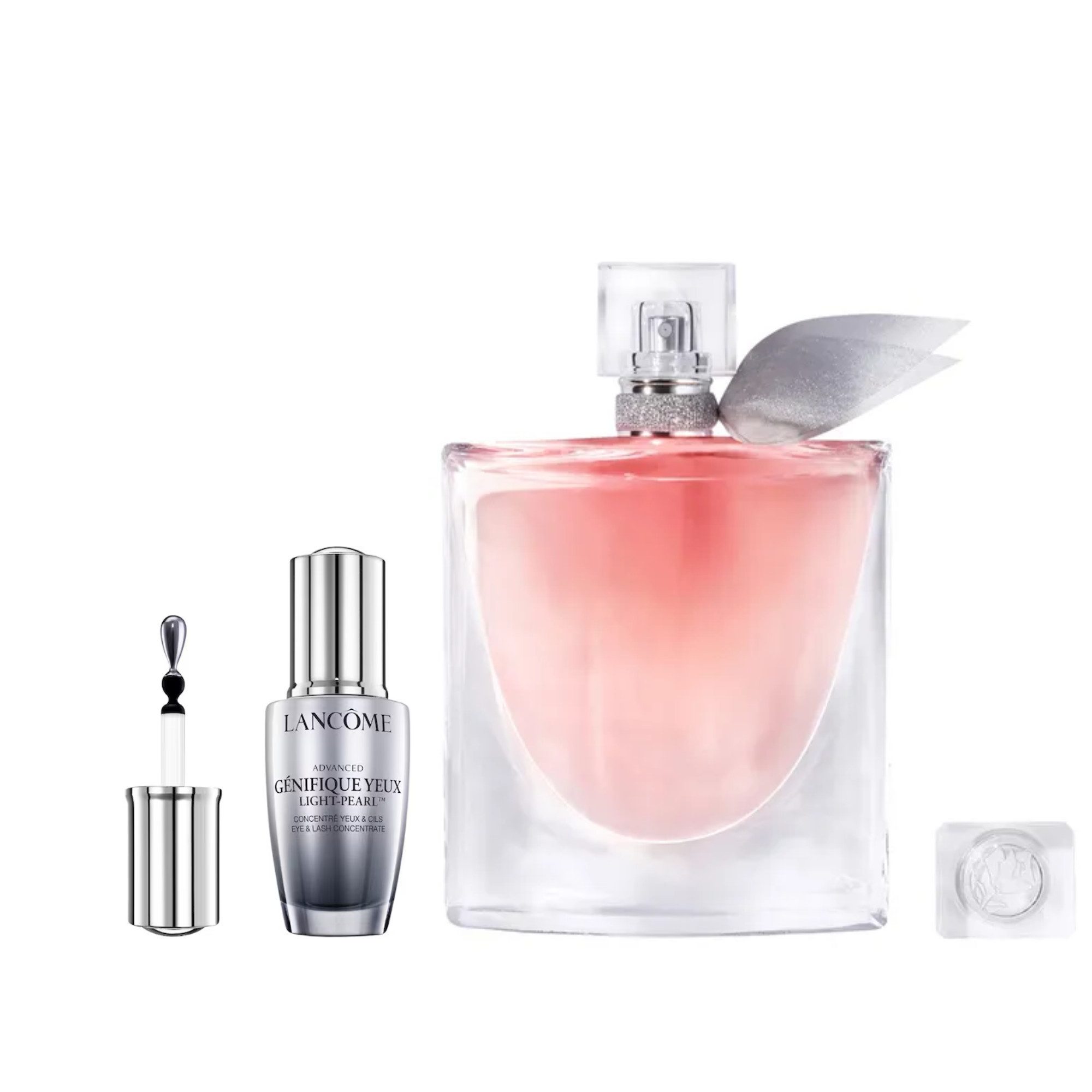 LANCOME Duft-Set La Vie Est Belle EdP 75 ml + Genifique Yeux Konzentrat 5 ml, 2-tlg., Luxuriöser Damenduft mit Iris, Vanille und Patchouli