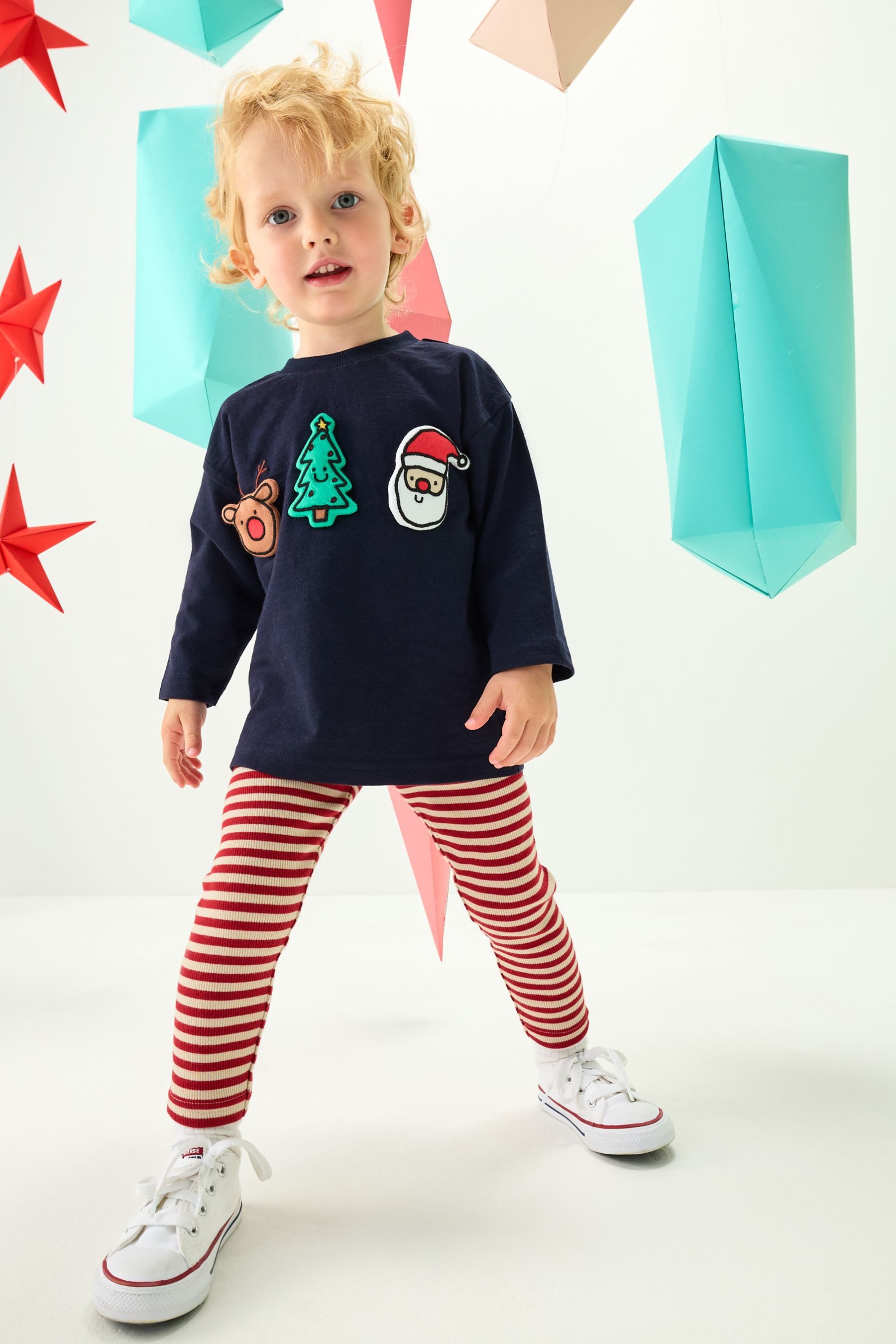 Next Langarmshirt & Leggings Langarmoberteil und Leggings im Set (2-tlg)