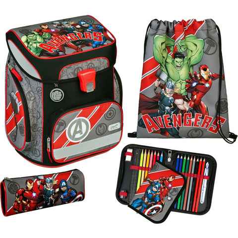 Scooli Schulranzen EasyFit, Avengers (Set, 5-tlg)