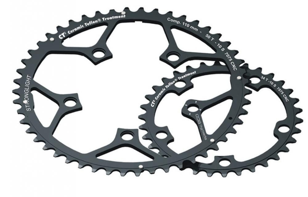 Kettenschaltung Stronglight Kettenblatt Type 110 C innen 38 Zähne schwarz ct² 10fach