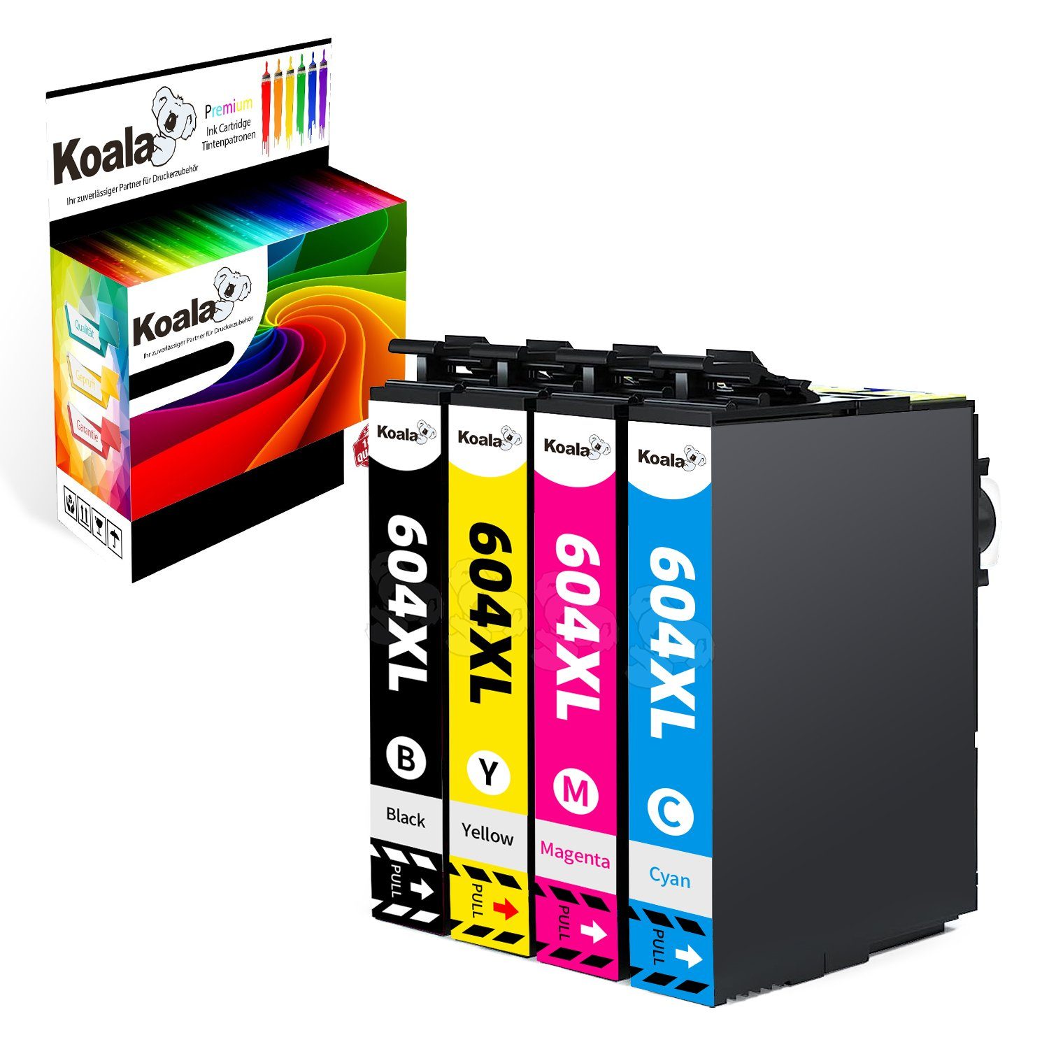 604XL für EPSON XP-2200 EPSON Tintenpatrone WF2950DWF) Koala WF2910DWF 4205 Druckerpatronen 604XL 2205 3200 Ink (Packung, für WF2930DWF 4-Pack