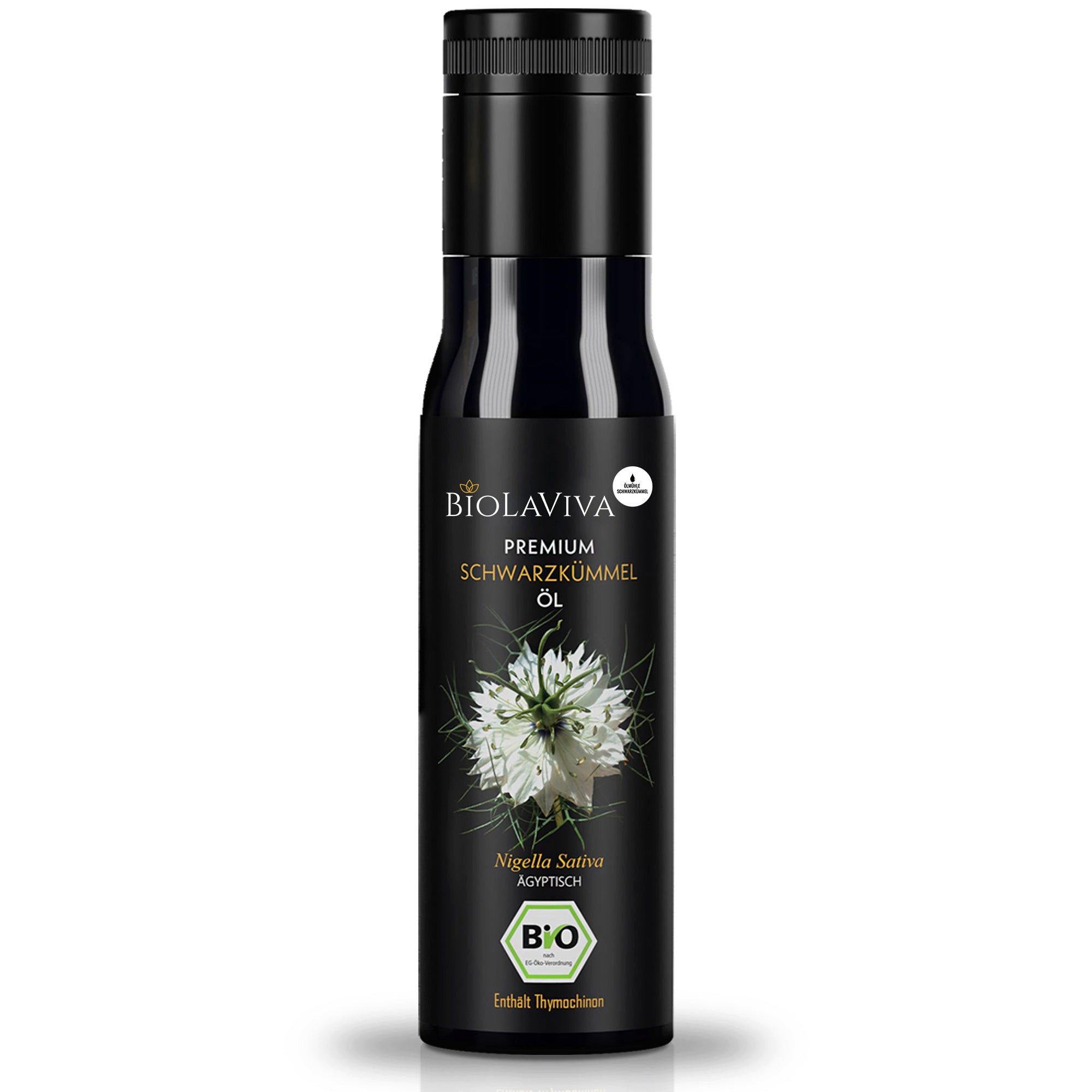 BIOLAVIVA Speiseöl Bio Schwarzkümmelöl - ungefiltert - 100ml