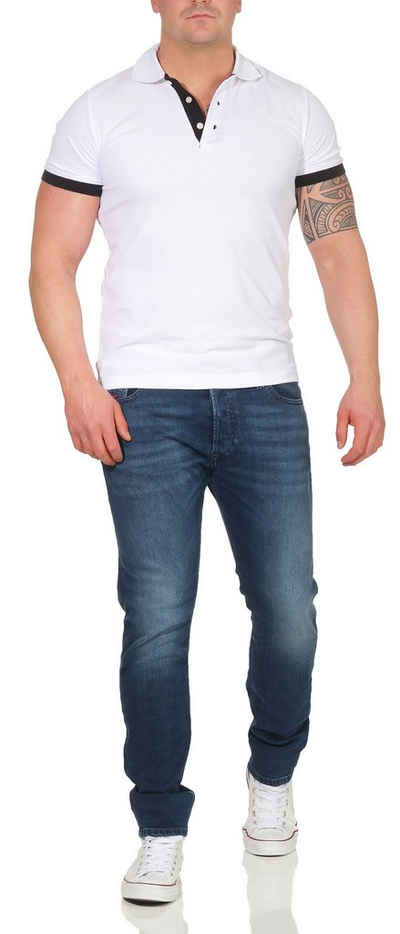 Diesel Regular-fit-Jeans Herren Tepphar 084SY 5 Pocket Style5 Pocket Style, Blau, Röhrenjeans, elastisdch, Stretch, Größe: W28 L34