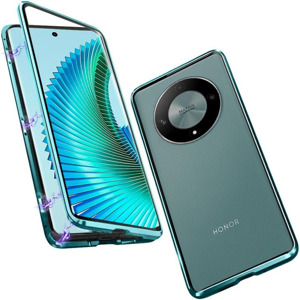 Wgento Handyhülle Für Honor Magc 5 Lte TPU / PC Desgn Rng Magnet