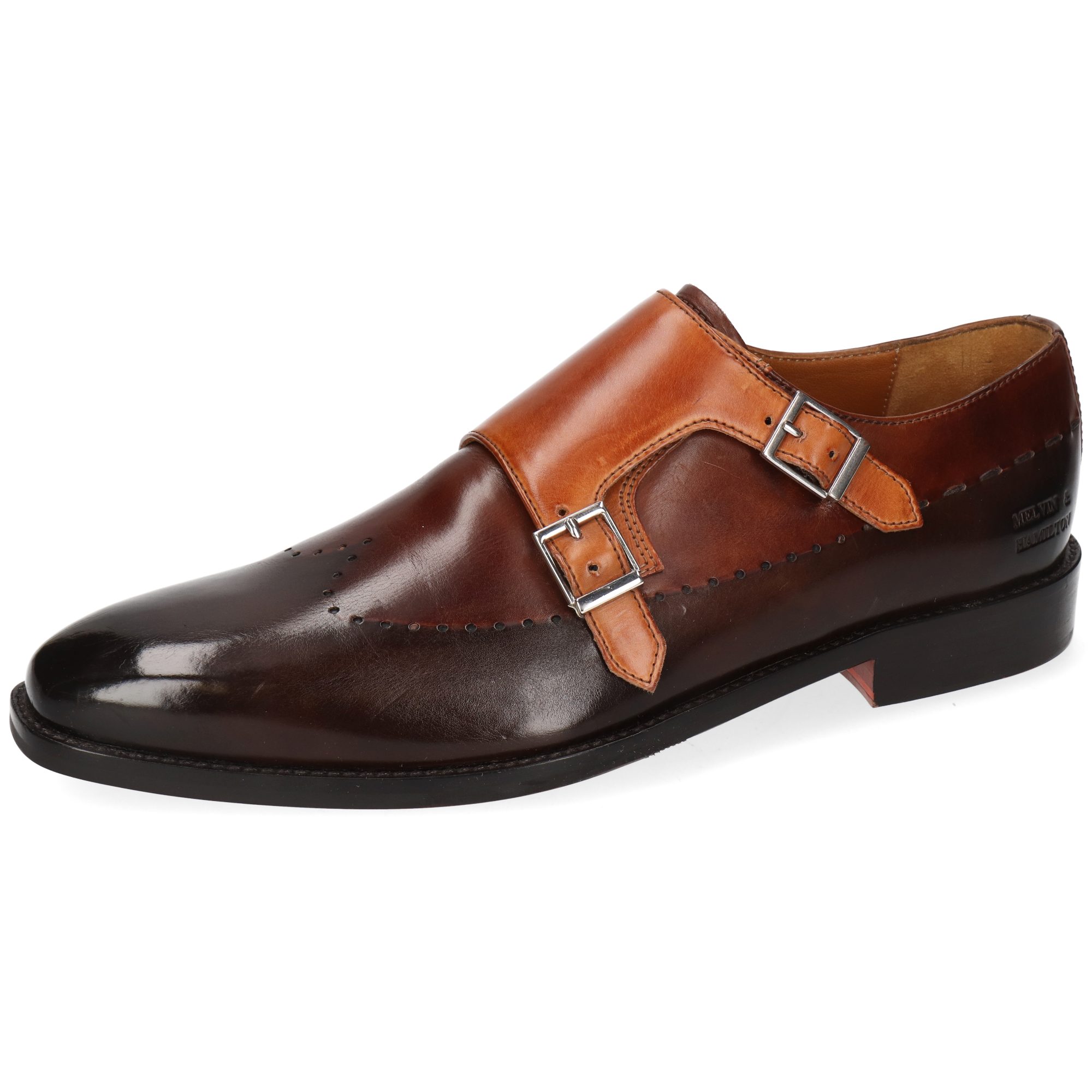 Lawrence 4 Leder-Monk Schuhe für Herren Schnürschuh
