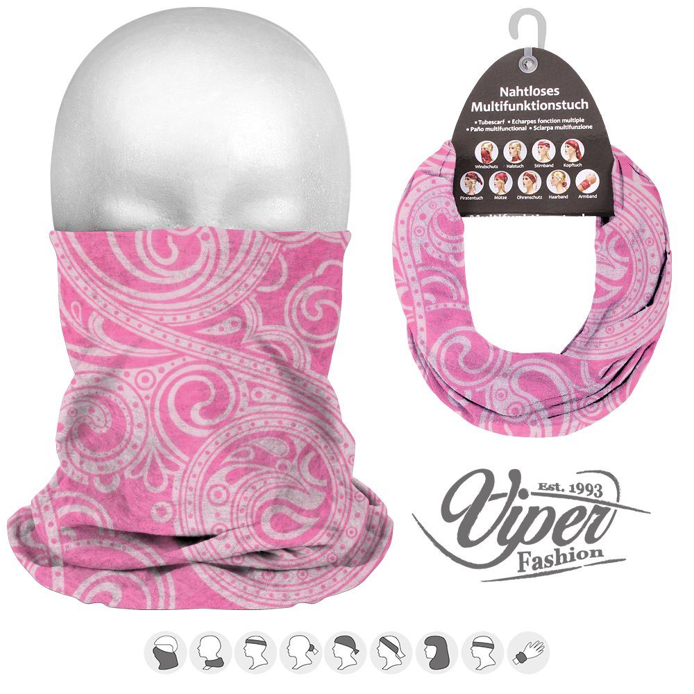 Multifunktionstuch Multifunktionstuch Paisley Muster rosa