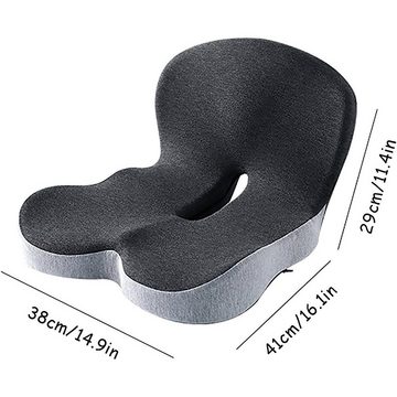 DOPWii Sitzkissen Bürostuhl Sitzkissen, Memory Foam Kissen mit Lendenwirbelstütze Kissen, Rücken und Ischias Entlastung