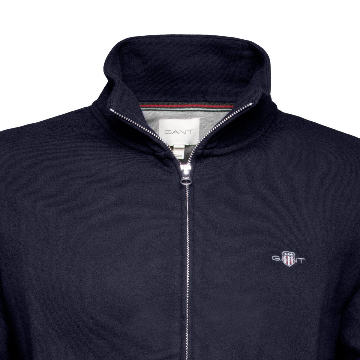 Gant Sweatjacke Reg Shield Full Zip Herren Zip Hoodie, Kapuzenjacke, Trainingsjacken, Zip Pullover, Freizeitjacke