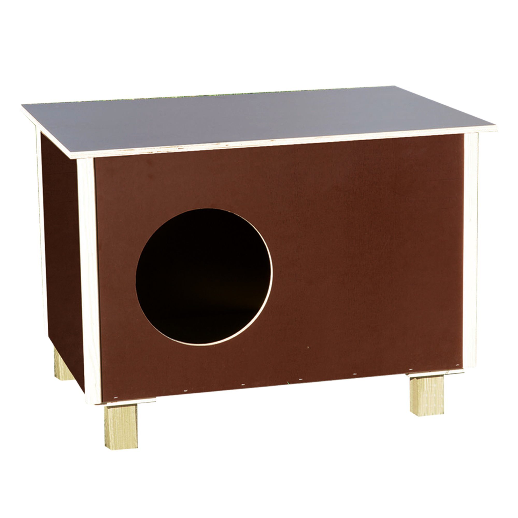 Katzenzelt Elmato 10723 Outdoor Katzenhaus Hütte wetterfest, 60x40x40cm