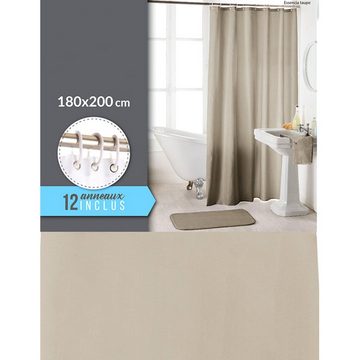 Sanixa Duschvorhang Badewannenvorhang Vorhang Breite 200 cm (inkl. Vorhangringe), hochwertige Qualität mit Ringen