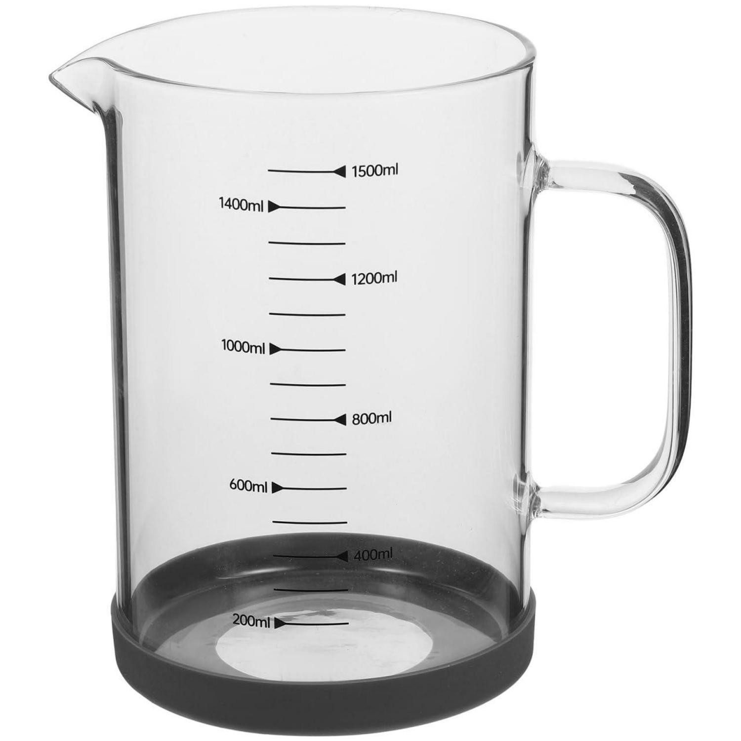 LuxusKollektion Messbecher Messbecher Glas mit Henkel und Skala, Glas
