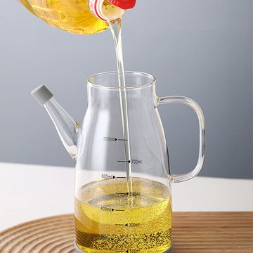 Lubgitsr Ölspender Ölflasche Olivenöl Flasche 800ML Essig ölspender Ölspender Glasflasche