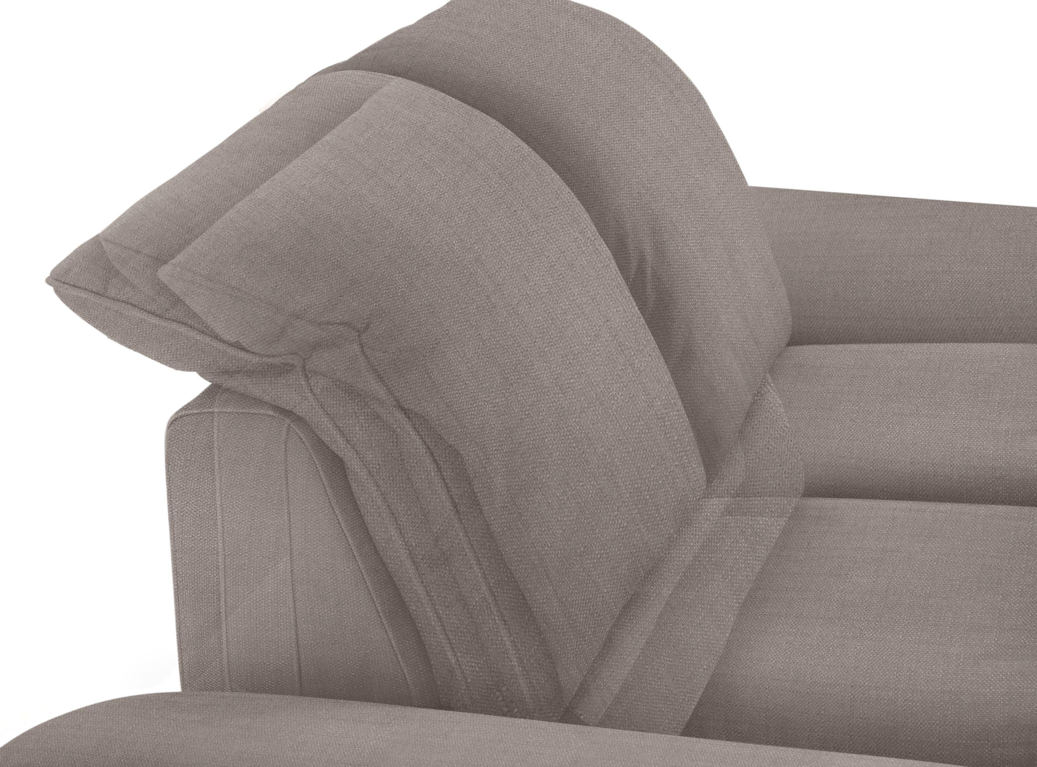 W.SCHILLIG 2,5-Sitzer enjoy&MORE, mit Sitztiefenverstellung, silber matt, Füße cm 232 Breite