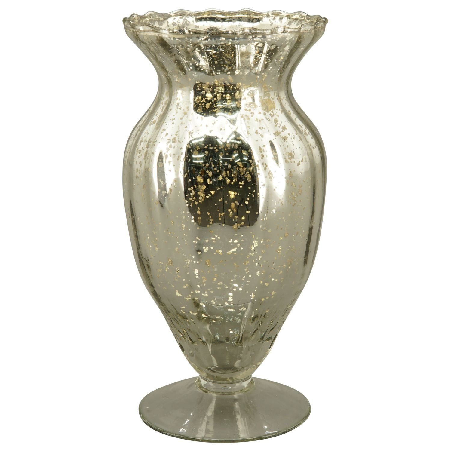 Dekovase Vase Verrerie - silber - Glas - 9,5x9,5x18 cm