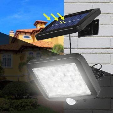 GelldG Gartenstrahler Solarlampen für Außen mit Bewegungsmelder, 56 LED Solarlampe